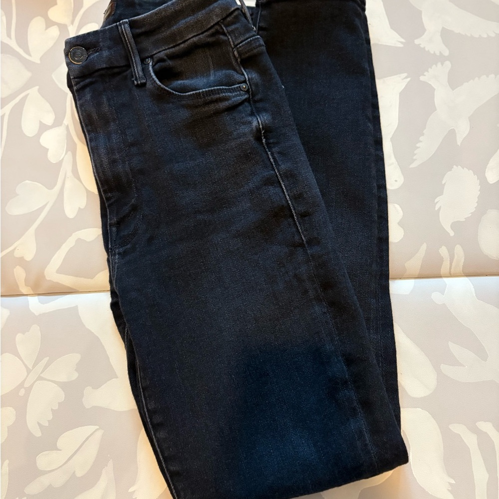 MOTHER High Rise Jeans in Dark Blue